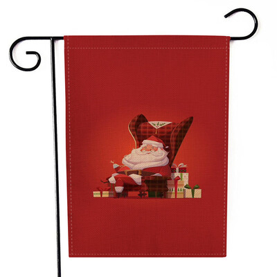 

Tailored Christmas Garden Flag Santa Claus Double Sided Banner Outdoor Lawn Decor Flag