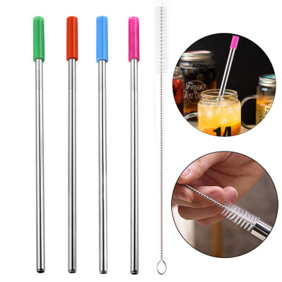 

Gobestart Long Stainless Steel Metal Drinking Straws With Cleaning Brushes Set Recycle