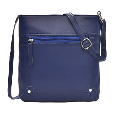 

Retro Women Solid Color Zip Envelope Shoulder Bag Faux Leather Crossbody Pouch