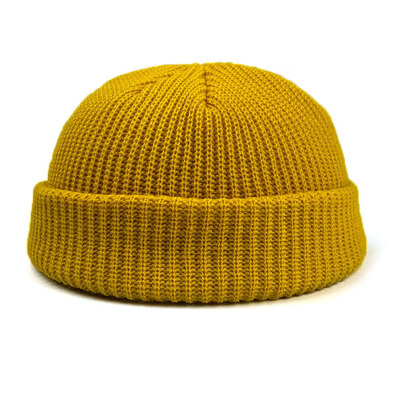 

Korean Fashion Men39S Knitted Hats & Caps Wool Beanie Hat Outdoor Winter Warm Brimless Street Cap