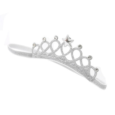 

Infant Baby Girls Cute Cotton Cloth Crown Hair Band Newly Fashion Golden White High Quality Princess Hair Accessories Headband