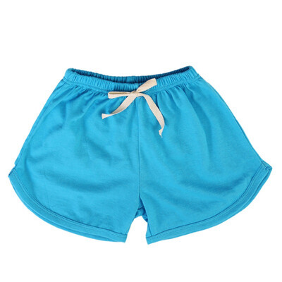

2019 Summer Casual Boys Girls Shorts Children Beach Wear Solid Color Loose Bottom Short Trousers