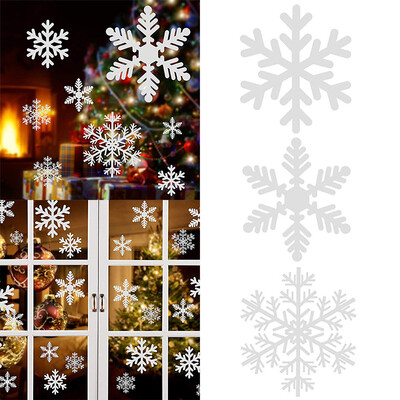 

Tailored 5-Sheet Christmas Window Clings Snowflakes Window Decals Static Window Stickers