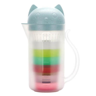 

Cat Water Cup Kettle Set Wheat Color Cute Plastic Portable Teapot With Filter For Outdoor