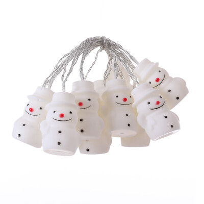 

Christmas String Lights Snowman 10 LED Lights Battery Operated Indoor Outdoor Home Garden DcorationChristmas Decor