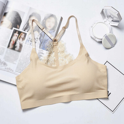 

New fashion Ice Silk Design Brand Absorbs Sexy Sweat Fashion Bra Top Quilted Vest Fitness Suit Shockproof Back Bra For Female