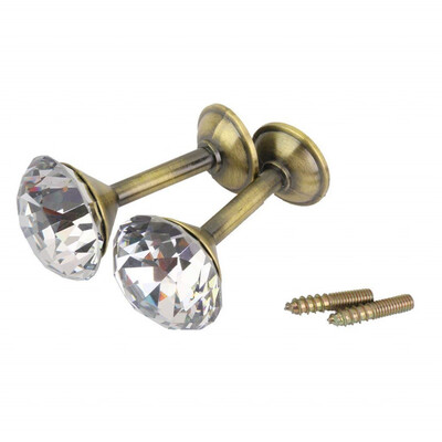 

Toponeto 2PC Crystal Curtain Hooks Curtain Buckle Wall Holdbacks Decorative Tiebacks