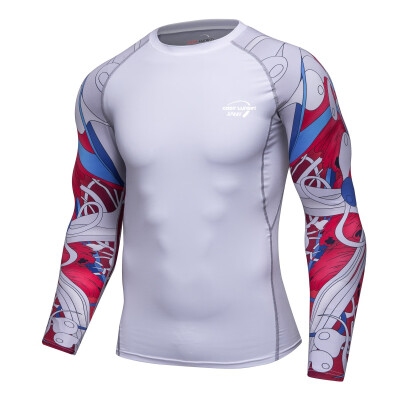 

Toponeto Fashion Mens Long Sleeve Yoga Fitness Print Soft T-Shirt Top Blouse