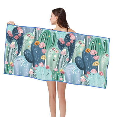 

Summer Beach Towel Rectangle Printed Microfiber Absorbent Swimming Bath Towel Drying Washcloth Swimwear Shower Blanket 16080CM