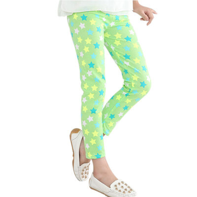 

Baby Kids Girls 2-14Y Leggings Pants Flower Floral Printed Elastic Long Trousers