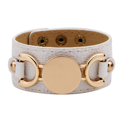 

2019 Monogram Leather Cuff Bracelet Pulseras 3 Row Gold Color Multicolor Leather Bracelet for Women Men