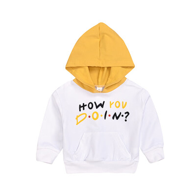 

Winter Kids Hoodies Baby Clothes Toddler Baby Boy Girl Clothes Hooded Cartoon Letter Printing Hoodie Sweatshirt Tops