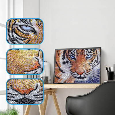 

Gobestart Special Shaped Diamond Painting DIY 5D Partial Drill Cross Stitch Kits Crystal R