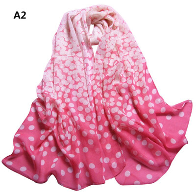 

Fashion Women Shawls Long Soft Wrap Scarf Dot Print Lady Scarf Shawl Chiffon Scarves