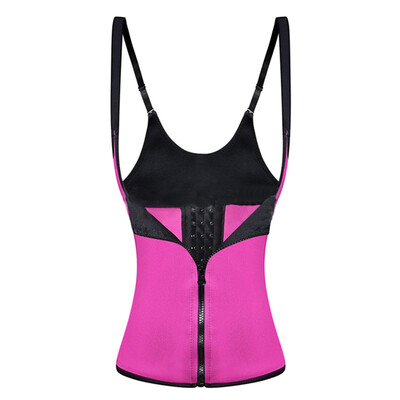 

New Women Three-Row Zipper Sling Tight Sports Sweet Fitness Shaping Body Abdomen Gathered Shapewear