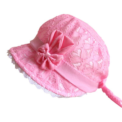 

Cute Baby Hat Princess With Bow Lace Baby Girl Cap Toddler Kids Beach Hats Summer