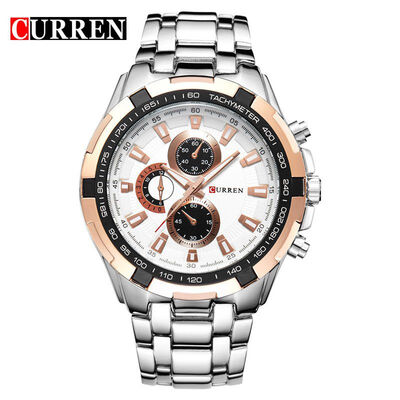 

Luxury Stainless Steel Watch Men Business Casual &Fashion Quartz Watches Waterproof Relogio Male Wristwatch
