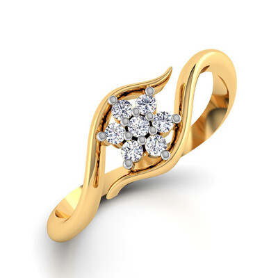 

Fashion Snowflake Small Drill Shape Princess Fine Jewelry Rings Copper
