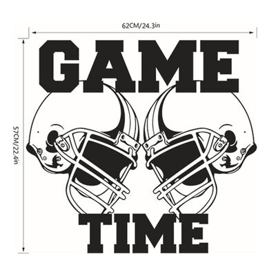 

Football Helmets Game Time Art Sticker Tattoo Removable PVC Wall Decals Home Decorative Wallpaper