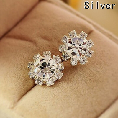 

Girls Flower Fashion Trendy Selling Silver Womens Sun Earring Stud Ear