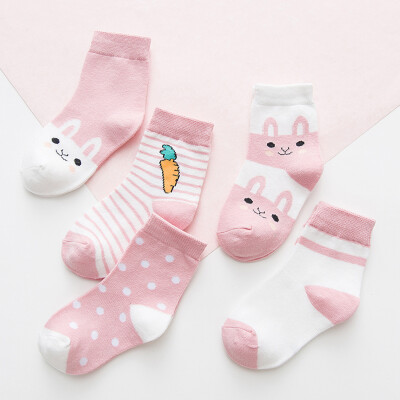 

Baby Boys Girls Boys Cartoon Pattern Socks Set 5 Pair Cotton Warm Floor Socks Leg Warmer