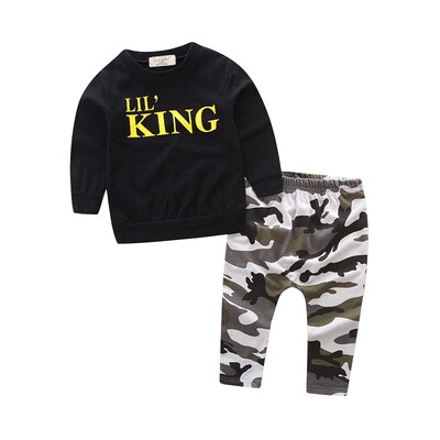 

Toddler Kid Baby Boys Clothing Set Autumn T-shirt TopsPants Infant Boys Outfits Set