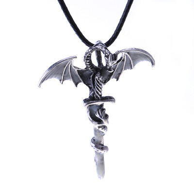 

Fashion Luminescence Necklace Retro Cross Dragon Pendant COOL