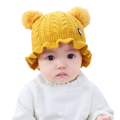 

Fashion Baby Hat Knitted Winter Caps Children Hat For Boys Girls Beanies Baby Cute Cotton Cap Warm Baby Hat