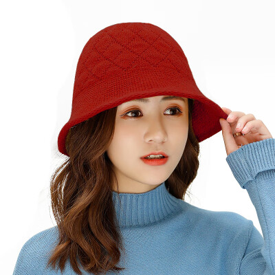 

Autumn&winter new solid color Joker ladies knitted wool hat warm wool basin hat fisherman hat