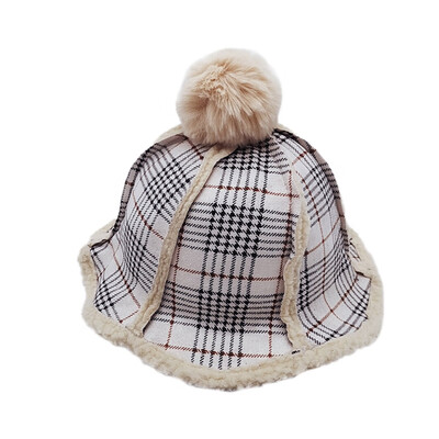 

Autumn Baby Child Bucket Hat Warm Solid Kids Boys Girls Children Outdoor Bucket Hat Winter Beach Sun Cap