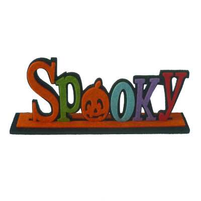 

SPOOKYBOO Felt Decorative Sign Halloween Letter Decorations Tabletop Ornaments Festive Party Supplies
