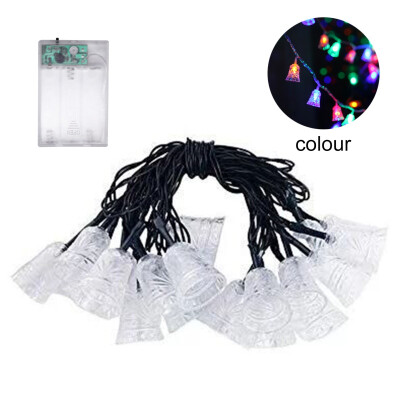 

Clear Bells LED Strips Light Battery Operated Decorative Fairy Light For Holiday Party Wall Window Tree Yard Garden Decor