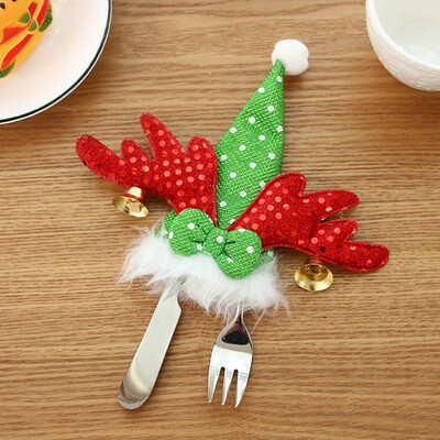 

Tailored Christmas Tree Ornament Dinnerware Cover Candy bags Xmas Fork Tableware BagA