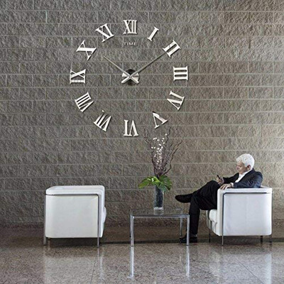 

Novelty Wall Clock 3D DIY Modern Roman Numbers Living Room Clock Home Decoration