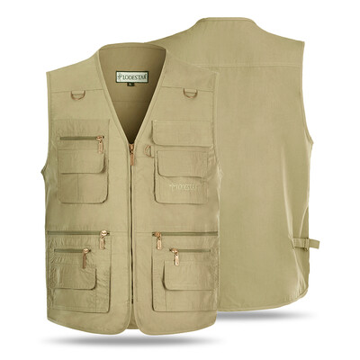 

Outdoor Fishing Waistcoat Sleeveless Zipper Fishing Jacket Multi-pockets Hunting Photography Hiking Climbing Fishing Vest for Me