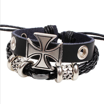 

Cross New Style Jewelry Usable Woven Jewelry Bracelet\wristband Roman Cross Bracelet Personality - Fashion Men