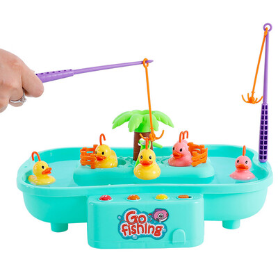 

Siaonvr Electric Water Circulation Non-Magnetic Kitten Fishing Duck Toy Fish Pond Game