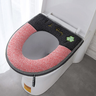 

Siaonvr Household Winter Plush Soft Toilet Seat Pad Cover Toilet Seat Zipper With Handle