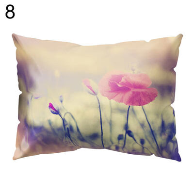 

Fresh Pillow Case Plant Flower Soft Cushion Cover Home Office Car Decoration