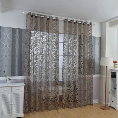 

Toponeto 1Pcs Solid Window Curtain Drape Panel Daylight Protection Sheer Scarf Valances