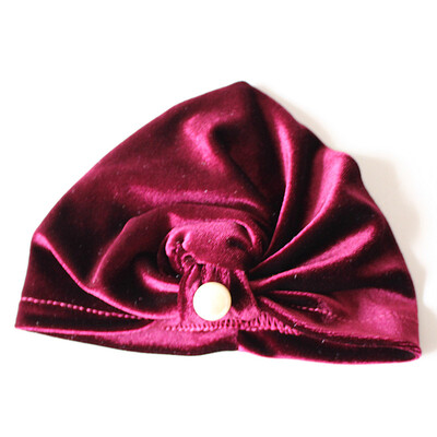 

Baby Girls Cap Solid Fitted Baby Hat With knotted pearl For Kids Newborn Girl