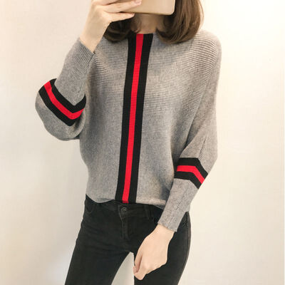 

Women Fashion Striped Sweaters Long Sleeve Knitted Tops Casual Slim Women Pullover Sweaters