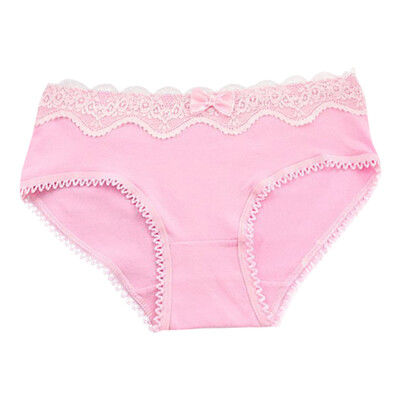 

Panties Women Cotton Underwear Sexy Lace Cute Bow Girls Briefs Soft Comfort Lingerie Fashion Female Low Waist Hip Shaping