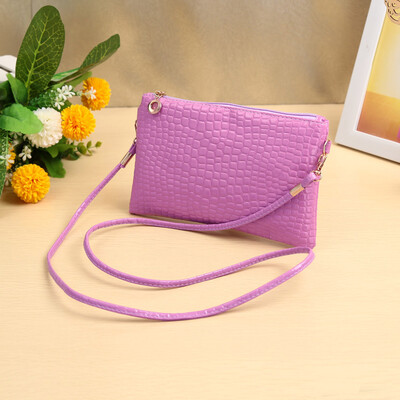 

Women Small Shoulder Bag PU Leather Crocodile Patten Zipper Crossbody Bag