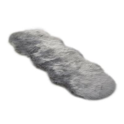 

Living roombedroom Rug Antiskid Ellipse Faux Sheepskin Fur Cushion Area Rugs for Bedroom Floor Shaggy Silky Plush Carpet