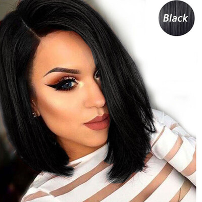 

Tailored Natural Black Long Straight Synthetic Wig Full Wigs For Women Heat Friendly