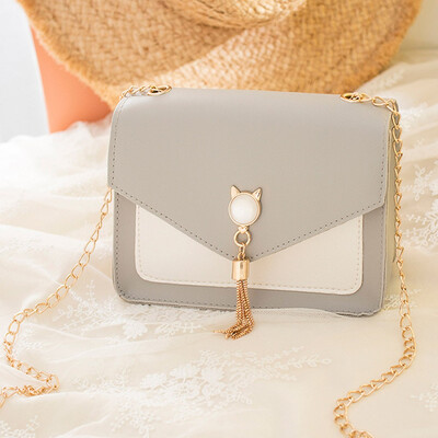 

Tailored Women Cover Fringe Shoulder Small Square Bag Messenger Cat Mobile Phone Bag