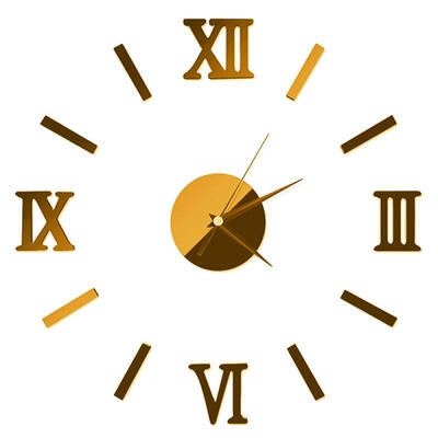 

new hot sale wall clock watch clocks 3d diy acrylic mirror stickers Living Room Quartz Needle Europe horloge
