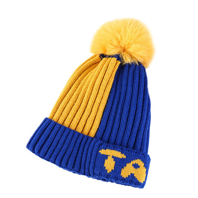 

Kids Girls Boys Baby Plush Ball Design Hats Winter Newborn Cute Warm Knitted Hemming Caps