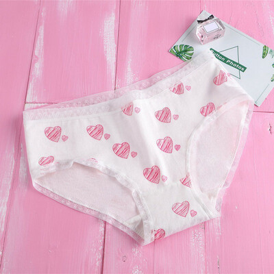 

New Womens Comfort Brief Japanese Style Cartoon Pattern Low-Rise Brief Lingerie Underwear Female clothes